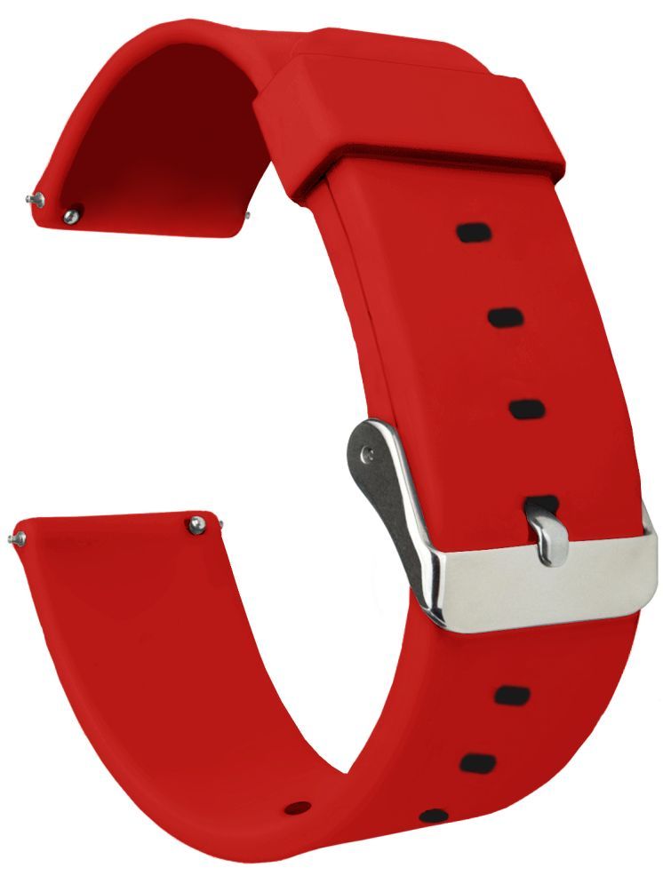     			ACM Watch Strap Silicone Belt 22mm compatible with Boat Wave Astra 3 Smartwatch Casual Classic Band Red