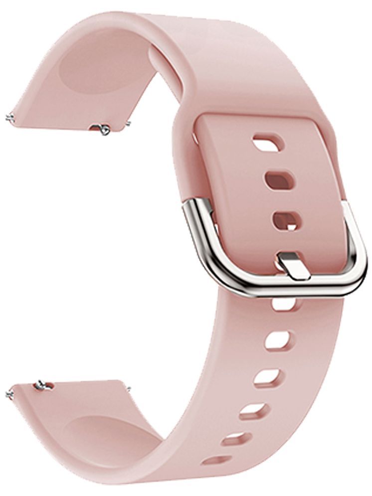     			ACM Watch Strap Silicone Belt 22mm compatible with Fastrack Limitless Fs2 Pro Smartwatch Sports Hook Band Creame Pink