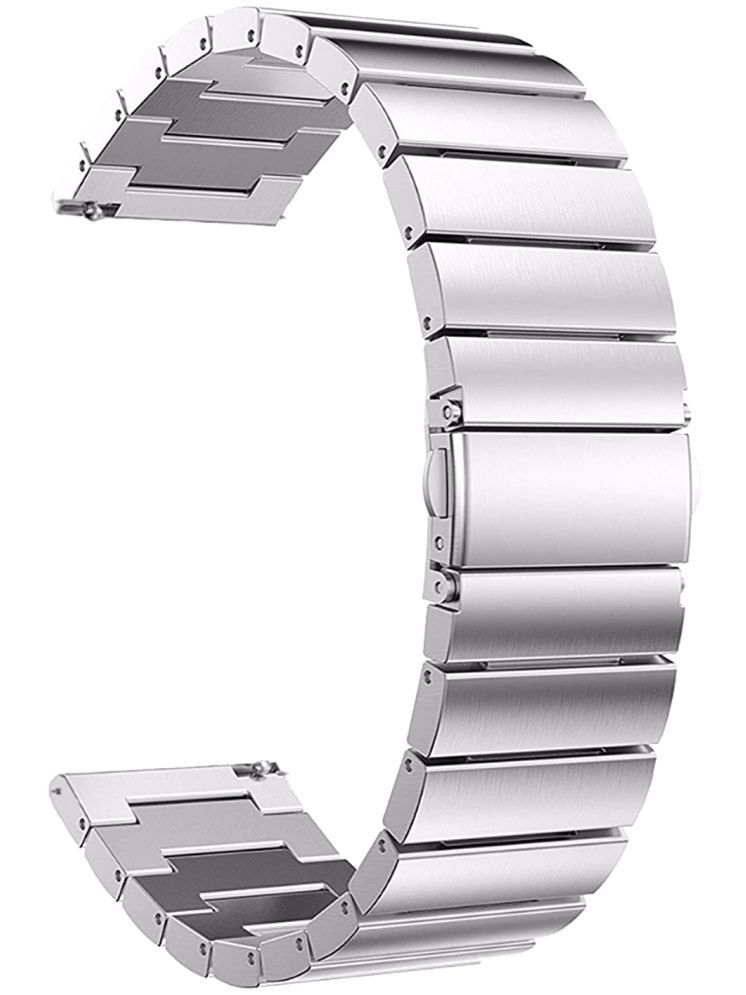     			ACM Watch Strap Stainless Steel Metal 22mm compatible with Boat Ultima Regal Smartwatch Belt Matte Finish Luxury Band Silver