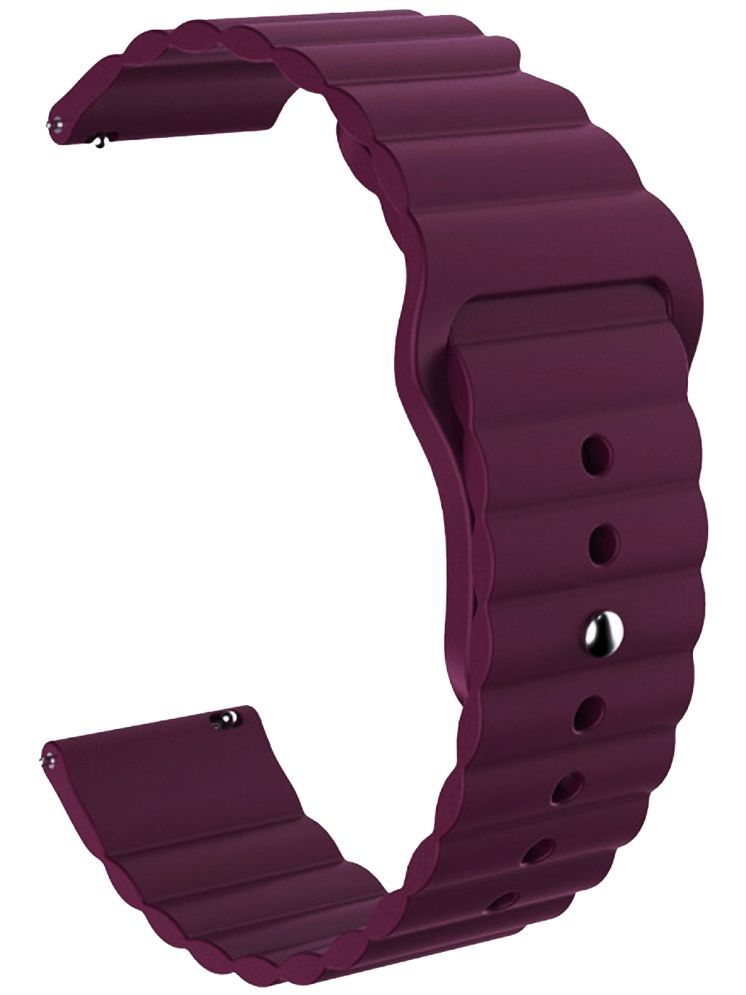     			ACM Watch Strap Wave Design Silicone Belt 22mm compatible with Boat Wave Astra 3 Smartwatch Sports Band Purple