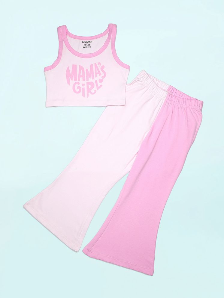     			Be Awara Pack of 1 Baby Girls Cotton Top With Pants ( Pink )