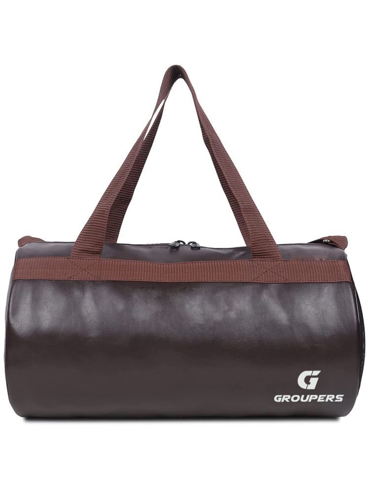     			GROUPERS P.U. Brown 20 Ltrs Gym Bag