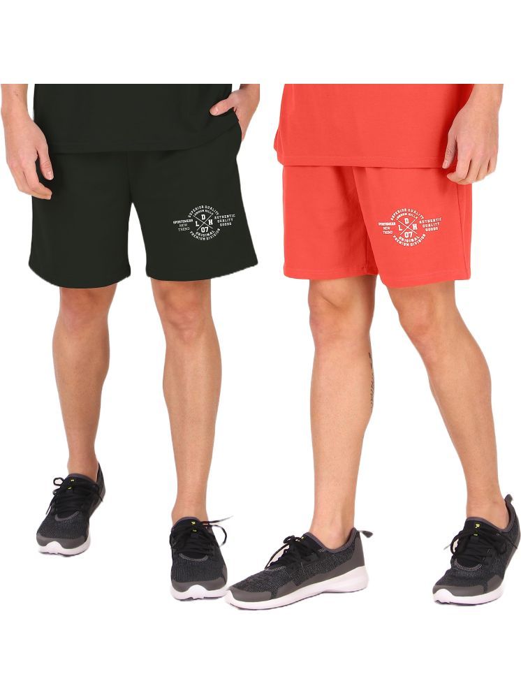     			LONDON HILLS Black Cotton Blend Men's Shorts ( Pack of 2 )