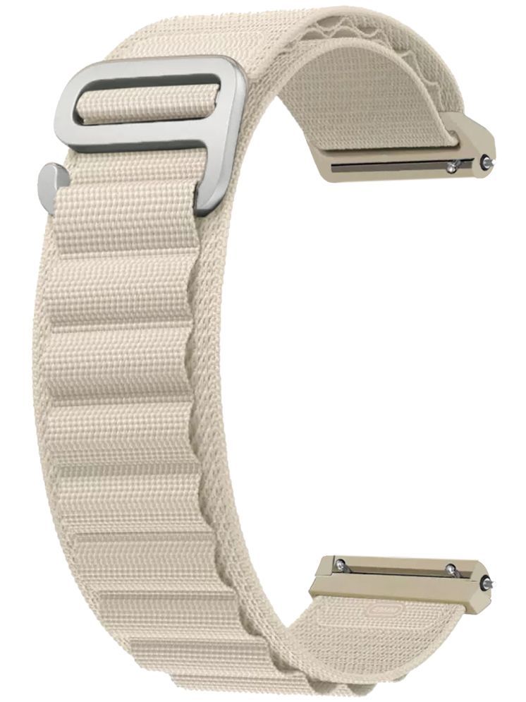     			ACM Watch Strap Nylon 22mm compatible with Fastrack Revoltt Fr2 Smartwatch Sports Hook Band White