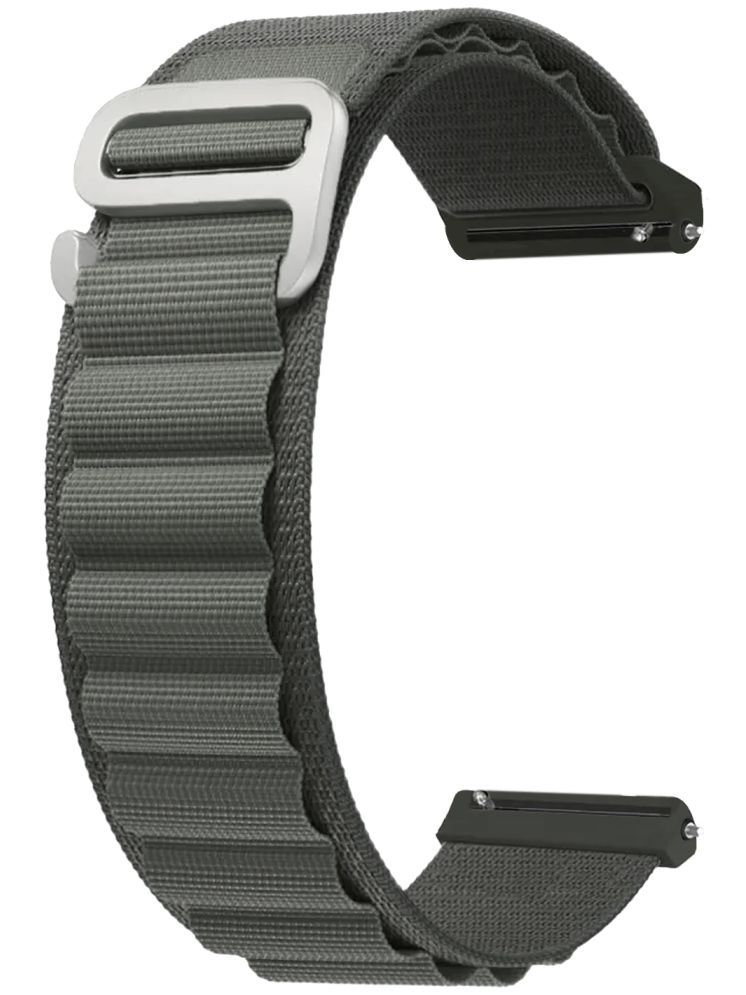     			ACM Watch Strap Nylon 22mm compatible with Fastrack Revoltt Fr2 Pro Smartwatch Sports Hook Band Grey