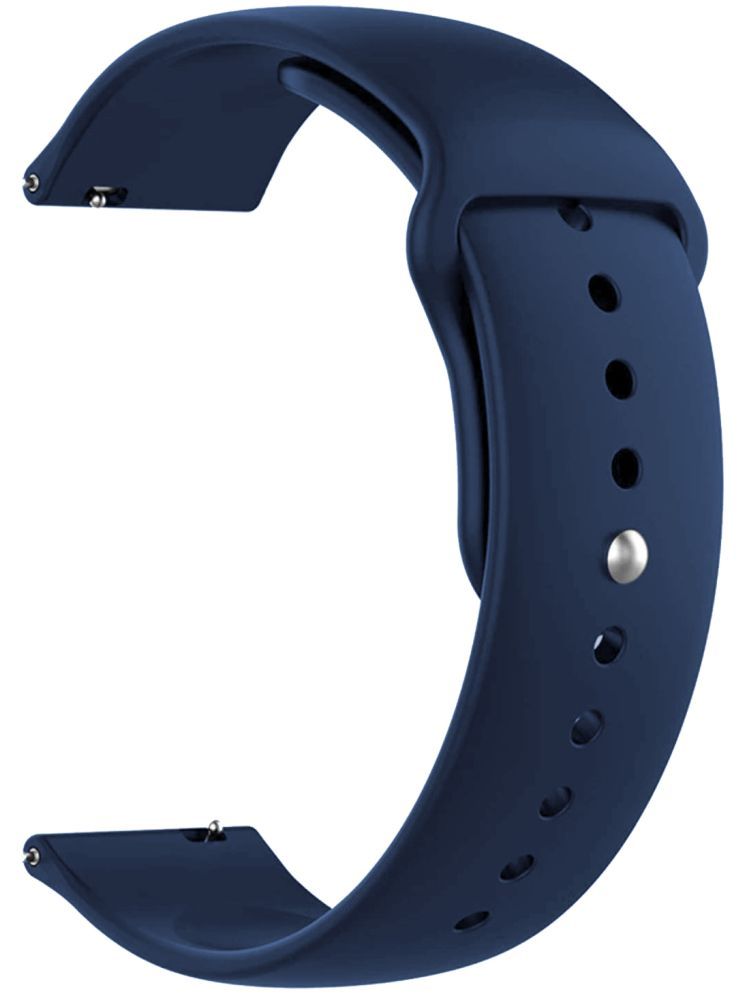     			ACM Watch Strap Silicone Belt 22mm compatible with Fastrack Smart Discovery Smartwatch Sports Band Dark Blue