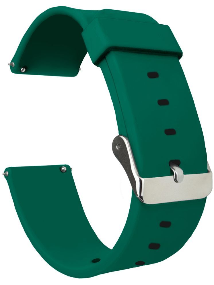     			ACM Watch Strap Silicone Belt 22mm compatible with Itel Alpha Pro Smartwatch Casual Classic Band Green