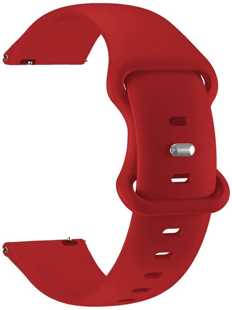     			ACM Watch Strap Silicone Belt 22mm compatible with Boat Ultima Regal Smartwatch Sports Dual Closure Band Red