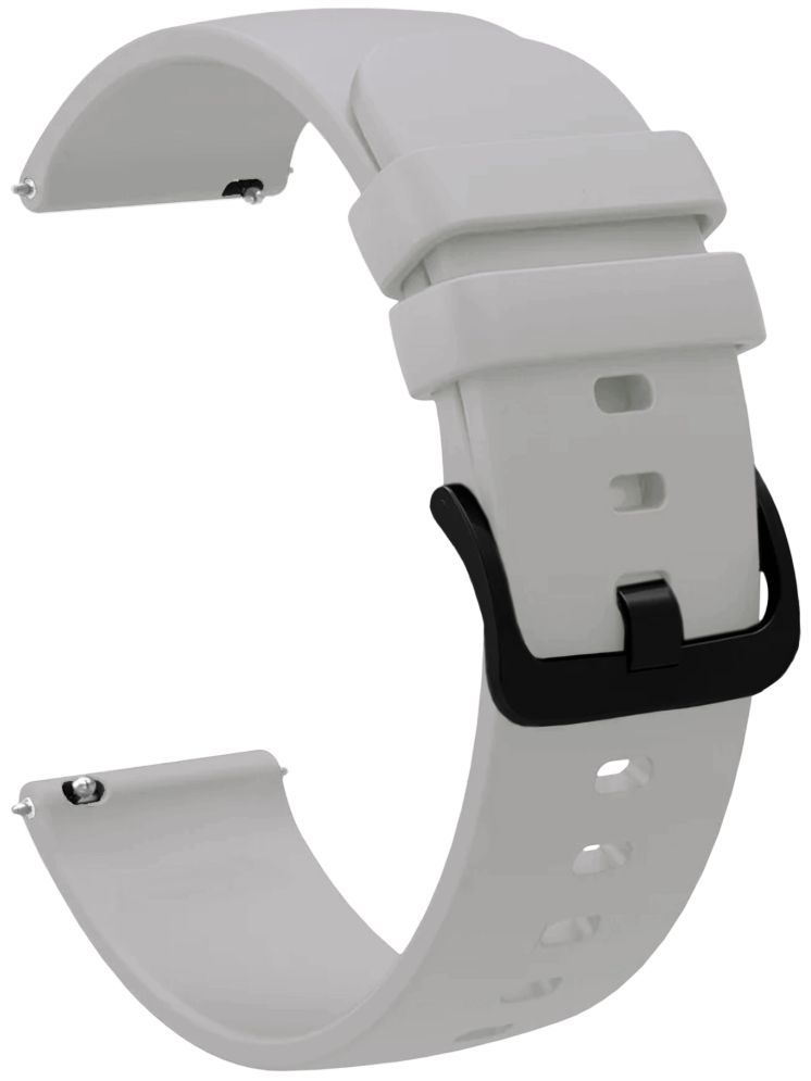     			ACM Watch Strap Silicone Belt 22mm compatible with Pebble Ultra Life Smartwatch Hook Band Grey