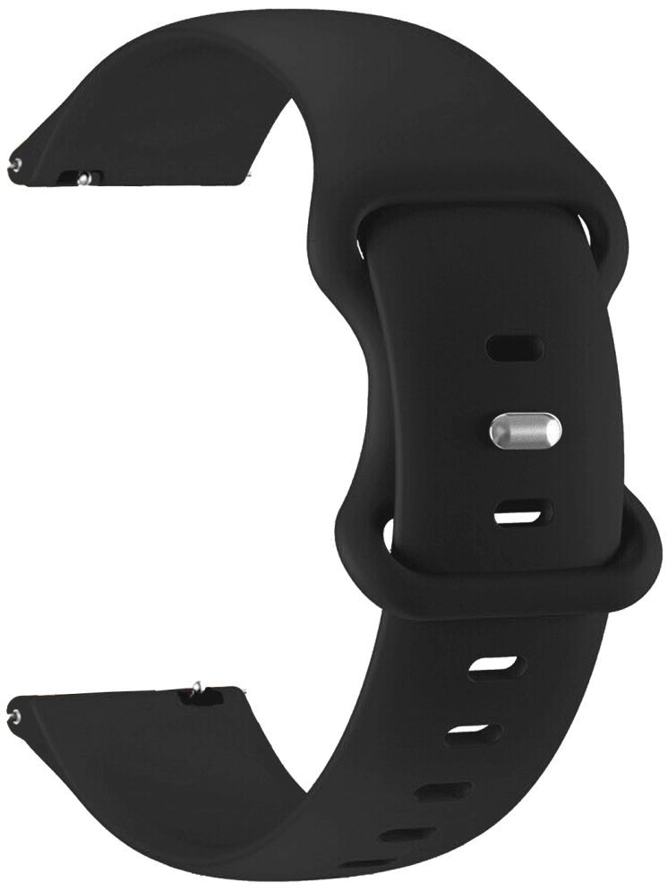     			ACM Watch Strap Silicone Belt 22mm compatible with Fastrack Limitless Fs2 Plus Smartwatch Sports Dual Closure Band Black