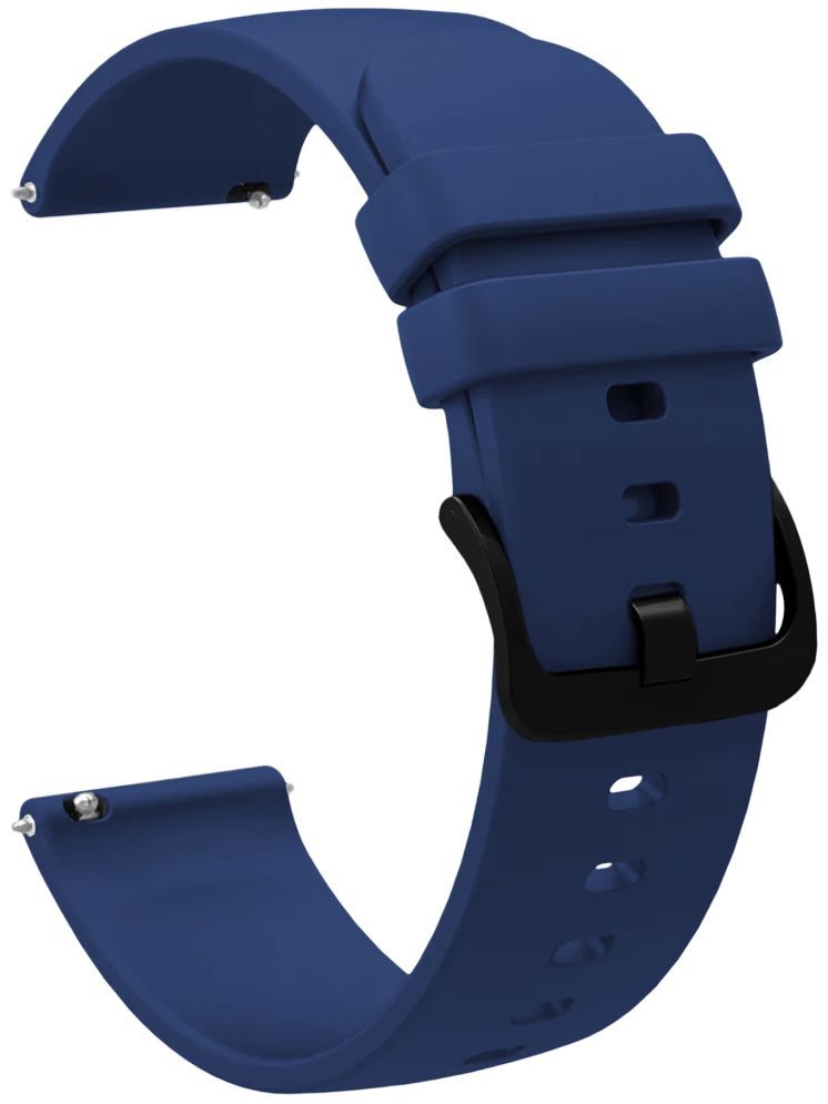     			ACM Watch Strap Silicone Belt 22mm compatible with Maxima Max Pro Stream Smartwatch Hook Band Dark Blue