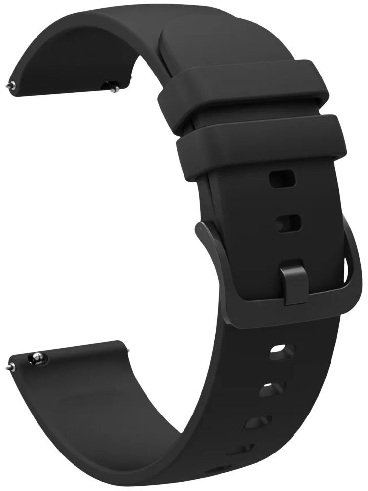     			ACM Watch Strap Silicone Belt 22mm compatible with Boat Lunar Discovery Smartwatch Color Hook Band Black