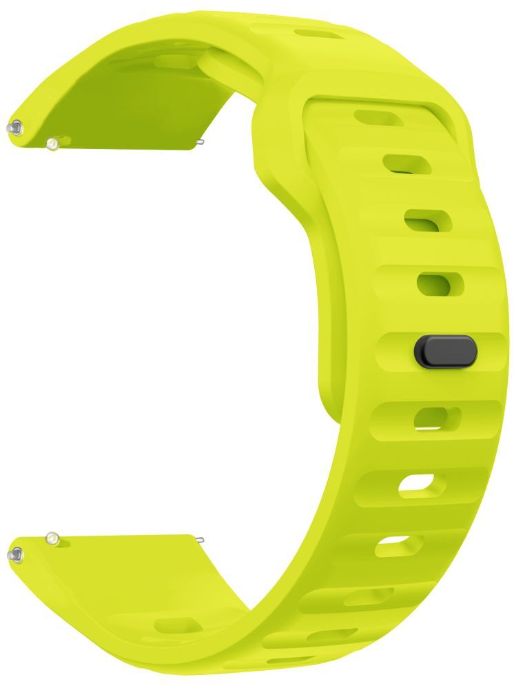     			ACM Watch Strap Sports Silicone Belt 22mm compatible with Itel Alpha Pro Smartwatch Breatheable Band Fluorescent Green