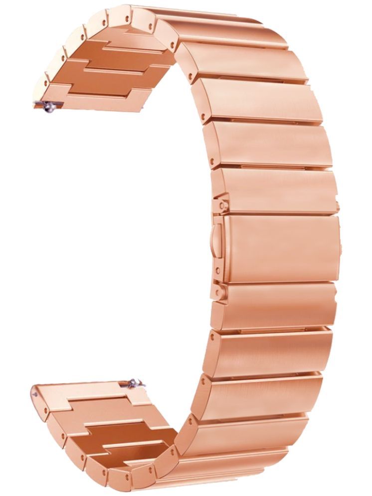     			ACM Watch Strap Stainless Steel Metal 22mm compatible with Fastrack Styler X2 Plus Smartwatch Belt Matte Finish Luxury Band Rose Gold