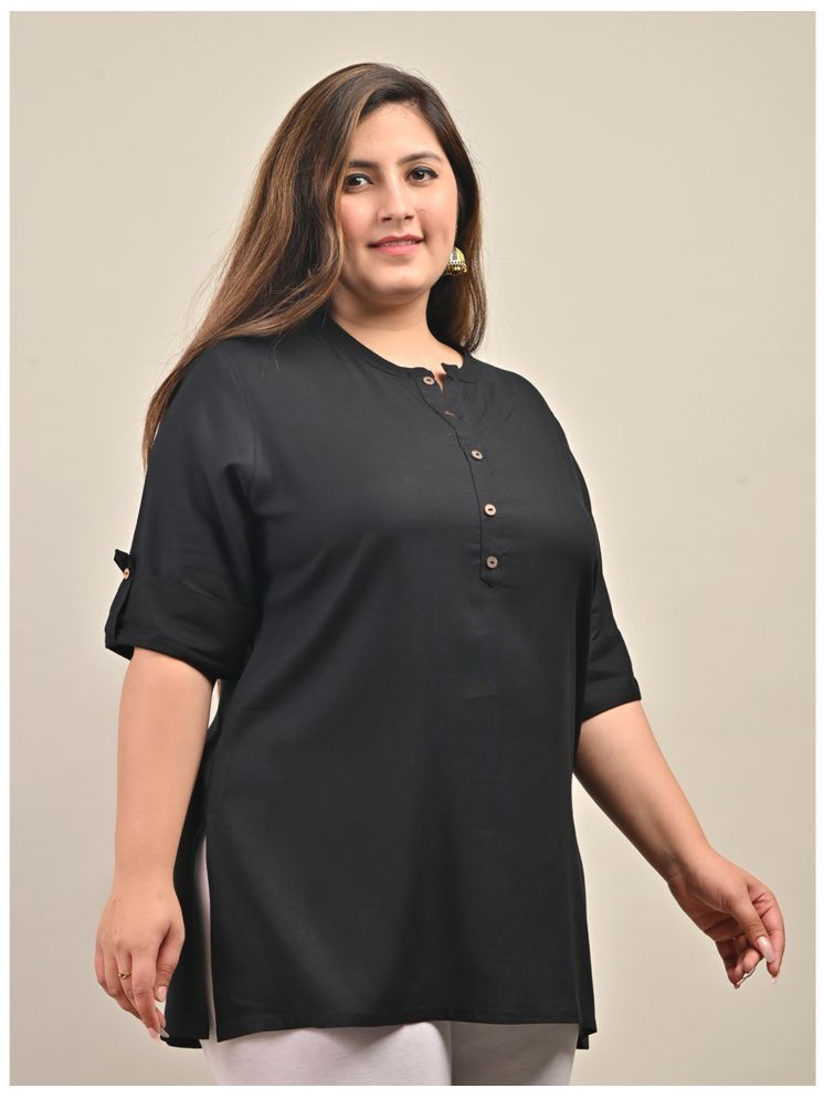     			Swasti Black Rayon Women's Tunic ( Pack of 1 )