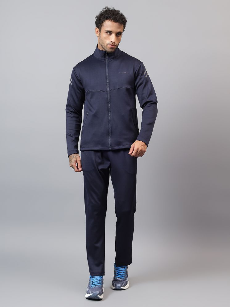     			Vector X Navy Polyester Regular Fit Solid Men's Sports Tracksuit ( Pack of 1 )