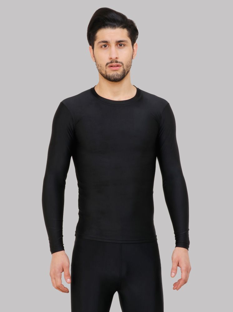     			neverlose Black Polyester Slim Fit Men's Compression T-Shirt ( Pack of 1 )