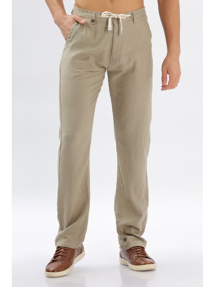     			COLOR HUNT Regular Flat Men's Chinos - Olive ( Pack of 1 )