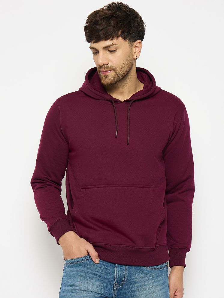     			BICHARA Fleece Hooded Men's Sweatshirt - Maroon ( Pack of 1 )