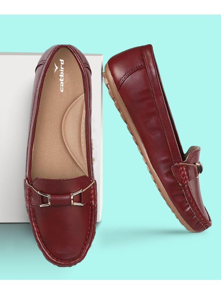     			Catbird Maroon Women's Loafers