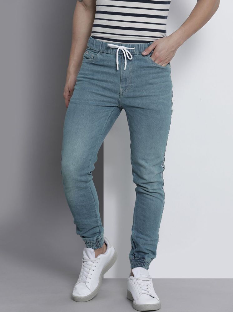     			The Indian Garage Co Men Blue Slim Fit Light Fade Stretchable Jogger Jeans