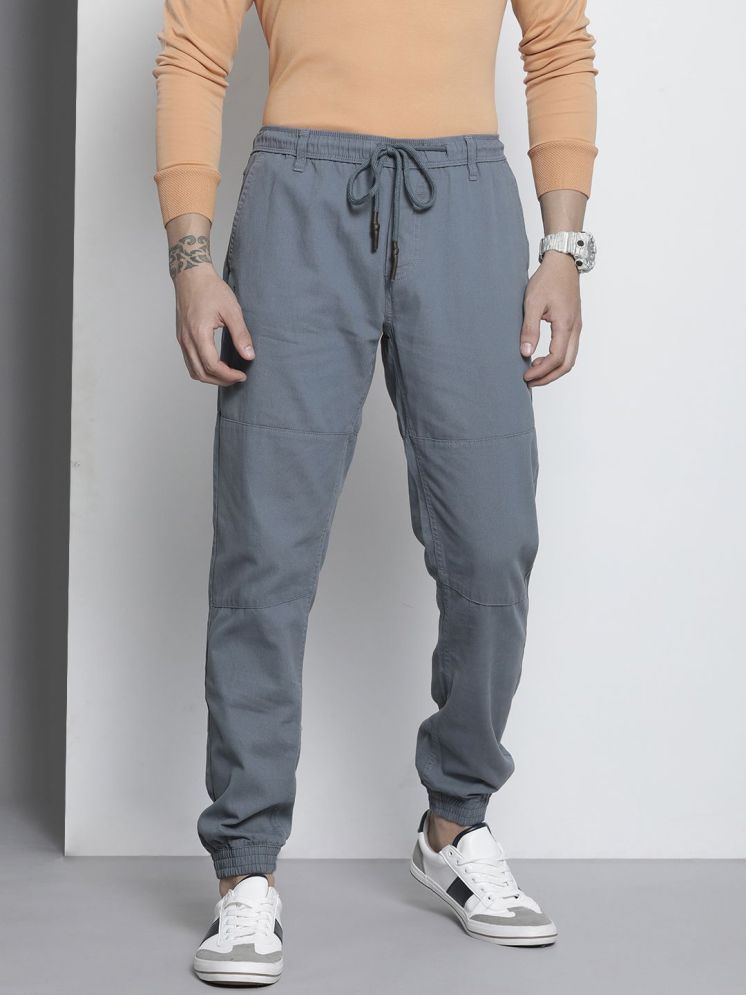     			The Indian Garage Co Men Grey Slim Fit Joggers