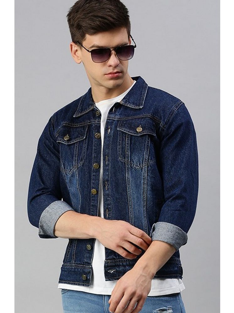     			VOXATI Denim Men's Denim Jacket - Navy ( Pack of 1 )