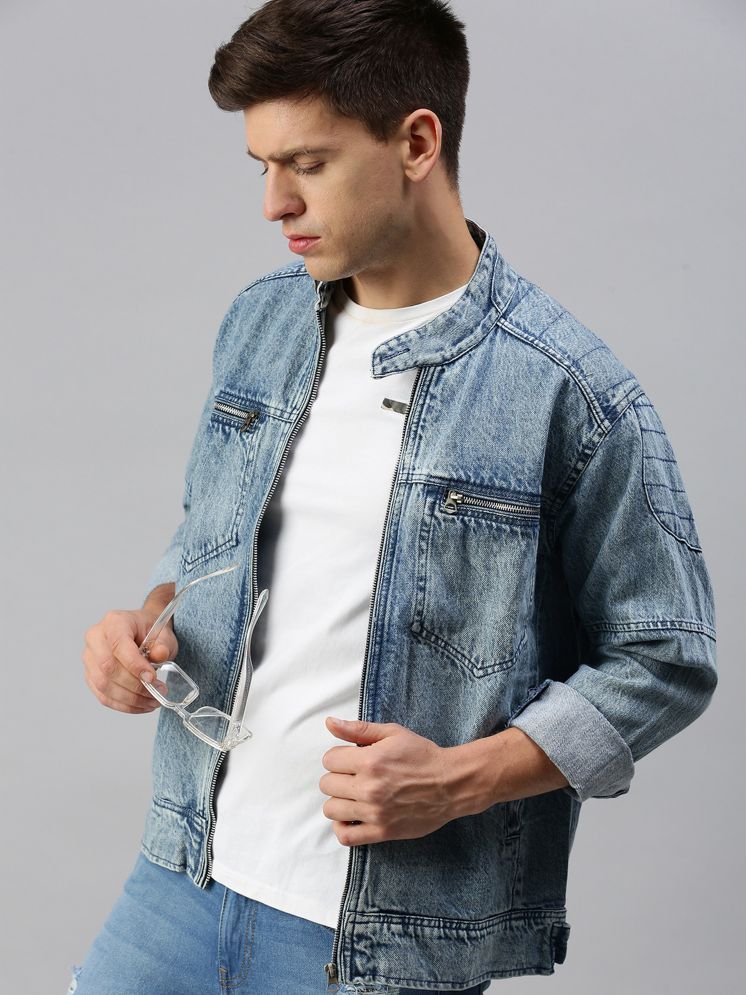     			VOXATI Denim Men's Denim Jacket - Blue ( Pack of 1 )