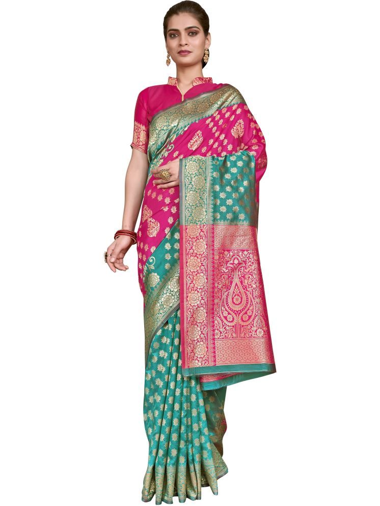     			Sariya Pack of 1 Jacquard Woven Saree With Blouse Piece ( Rama )