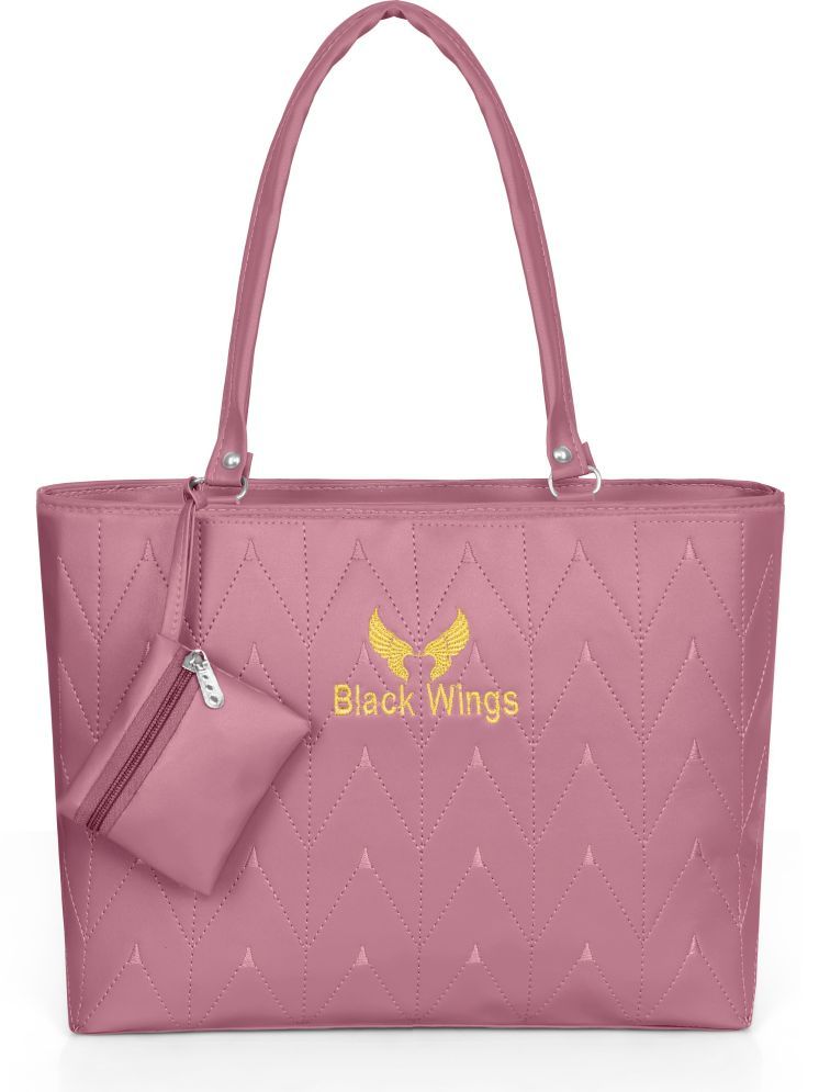     			BLACK WINGS Shoulder Bag PU Set of 1 ( Pink )