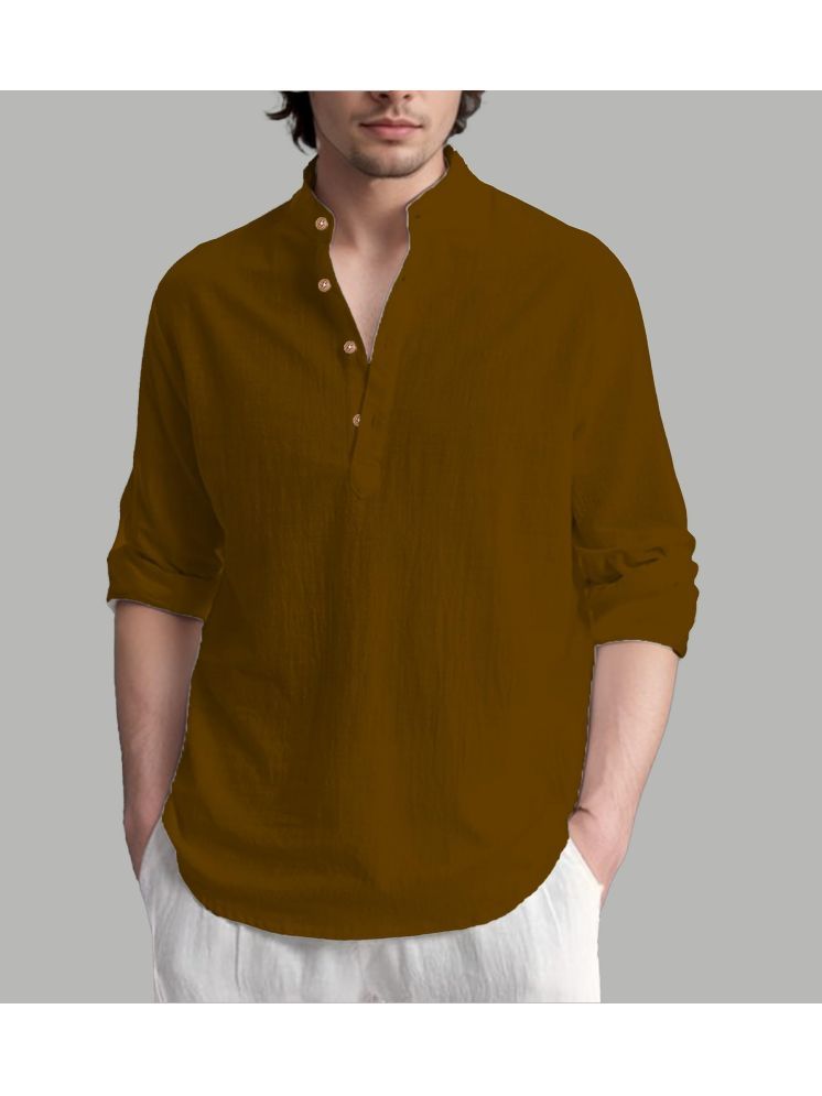     			Vida Loca Gold Cotton Blend Men's Shirt Style Kurta ( Pack of 1 )