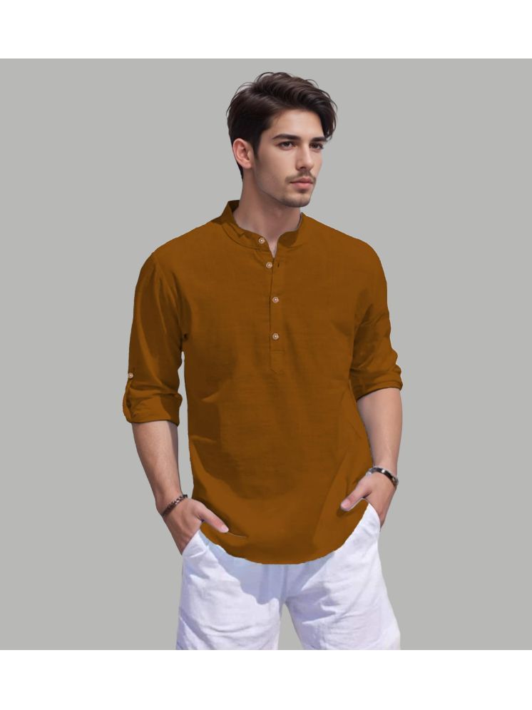     			Vida Loca Gold Cotton Blend Men's Shirt Style Kurta ( Pack of 1 )