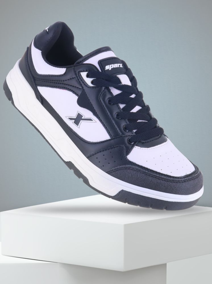     			Sparx White Men's Sneakers