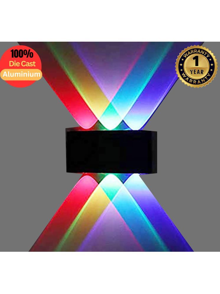     			Spark World Black up Light Wall Lamp ( Pack of 1 )