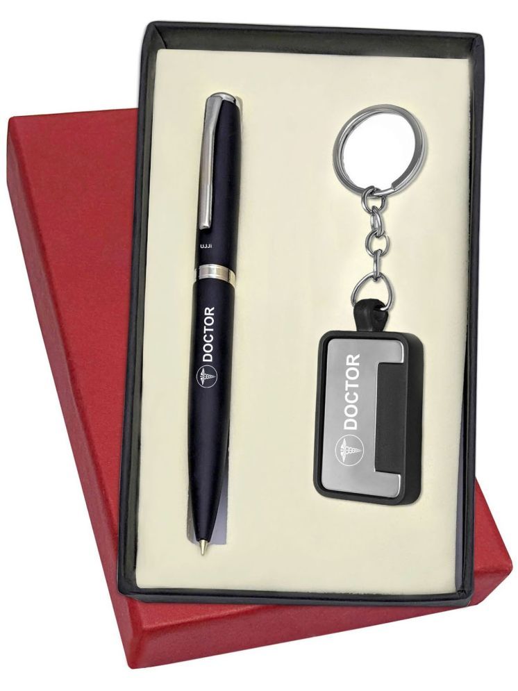     			UJJi Doctor Gift Set in Twist Mechanism Metal Pen with Keychain Pen Gift Set