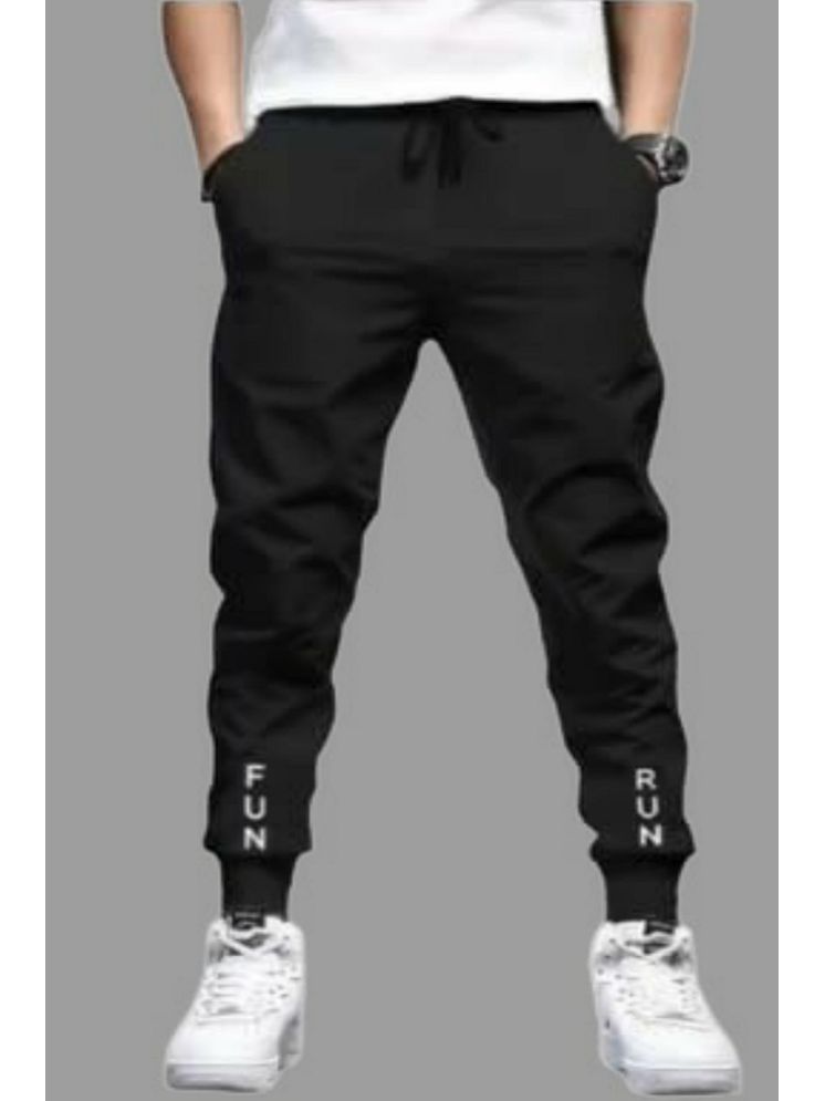     			attitude start of fashion Black Lycra Men's Joggers ( Pack of 1 )