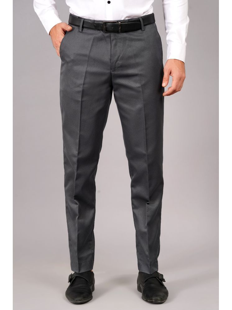     			AXOLOTL Regular Flat Men's Formal Trouser - Dark Grey ( Pack of 1 )