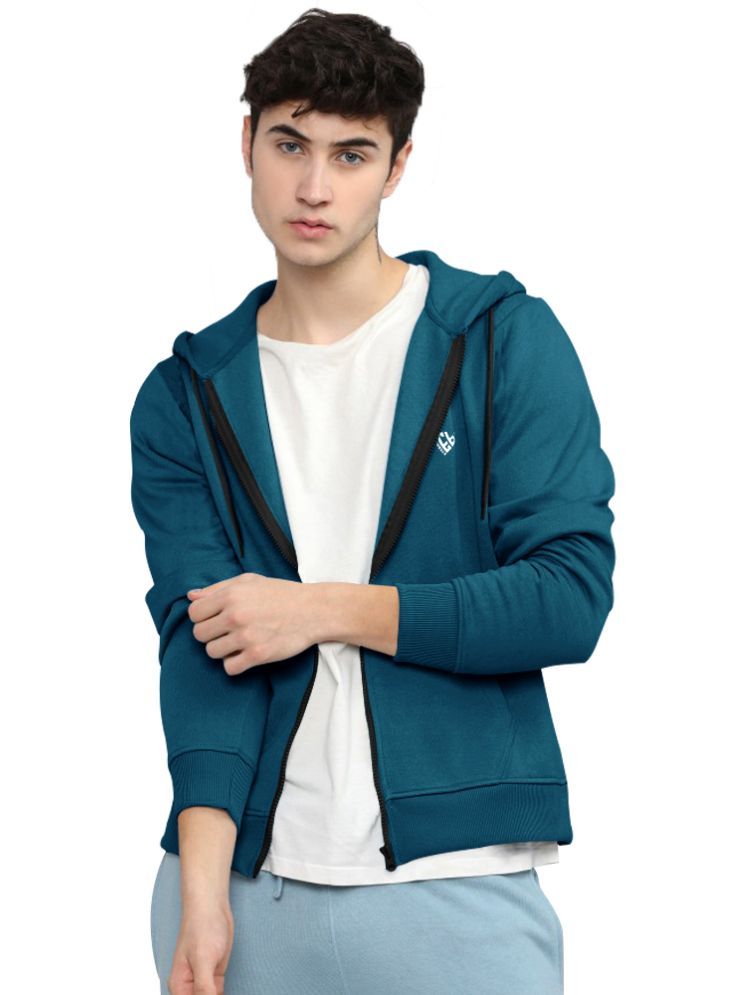     			Eyebogler Fleece Hooded Men's Sweatshirt - Blue ( Pack of 1 )