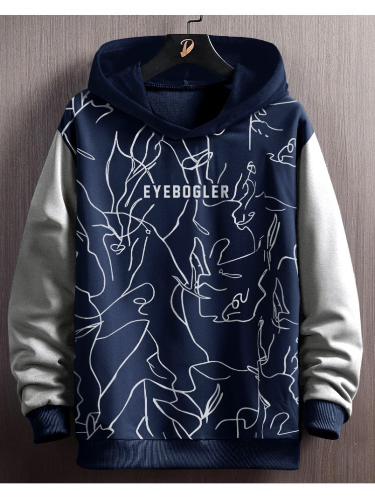     			Eyebogler Fleece Hooded Men's Sweatshirt - Navy Blue ( Pack of 1 )