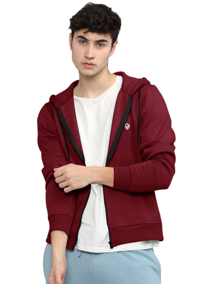     			Eyebogler Fleece Hooded Men's Sweatshirt - Red ( Pack of 1 )