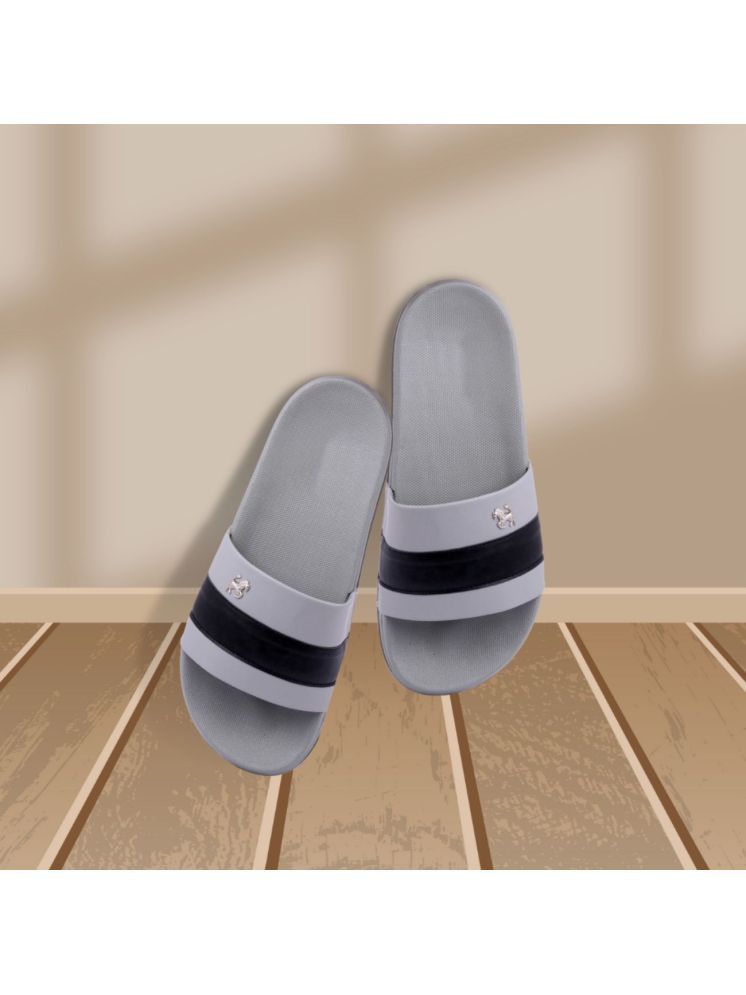     			Q tick Grey Men's Slide Flip Flop