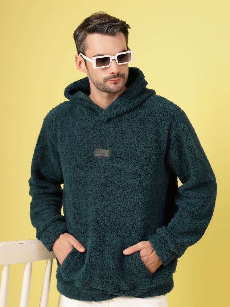     			Rigo Polyester Hooded Men's Sweatshirt - Teal ( Pack of 1 )