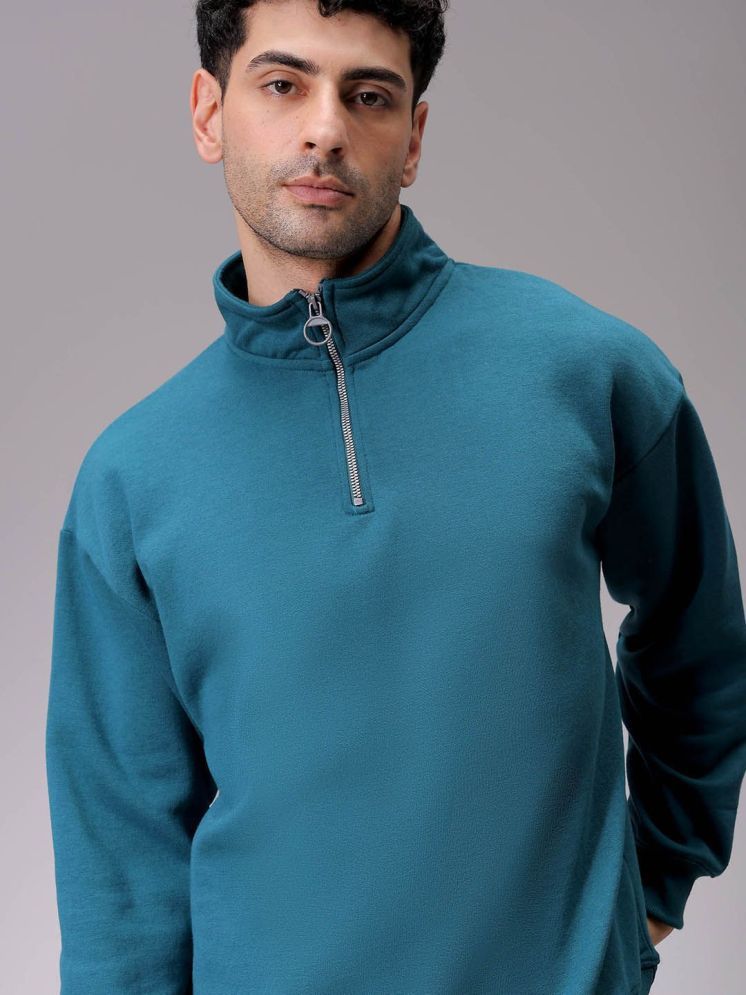     			The Indian Garage Co. Polyester High Neck Men's Sweatshirt - Green ( Pack of 1 )