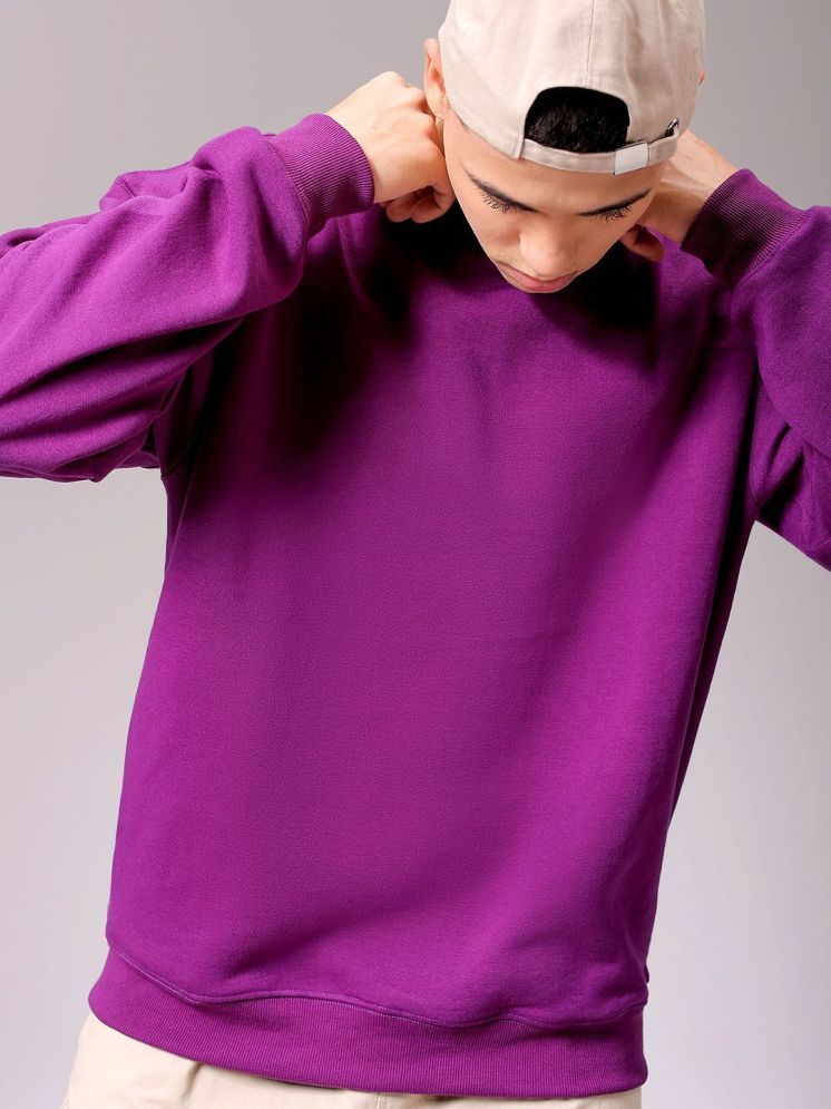     			The Indian Garage Co. Polyester Round Neck Men's Sweatshirt - Purple ( Pack of 1 )