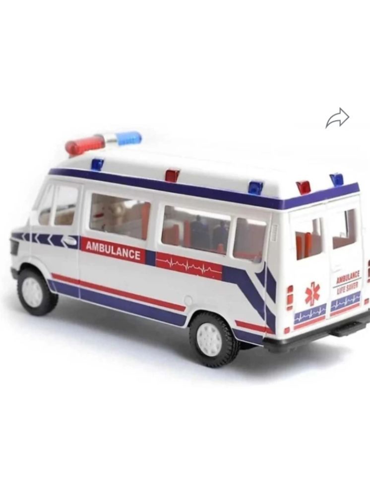     			Ambulance TMP 207 ( Door Openable with detachable Stretcher) Bus Toy For Kids  (White, Pack of: 1)