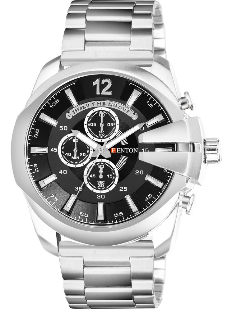     			Fenton Silver Resin Analog Men's Watch