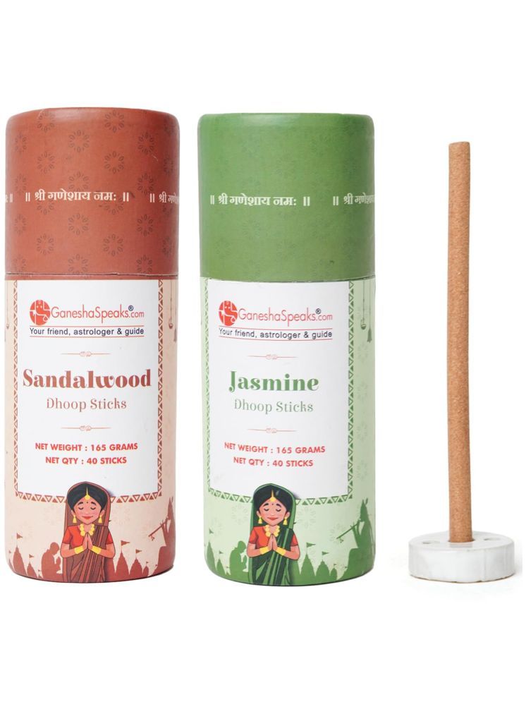     			GaneshaSpeaks.com. Incense Dhoop Sticks Pure Sandal,Jasmine 370 gm ( Pack of 2 )