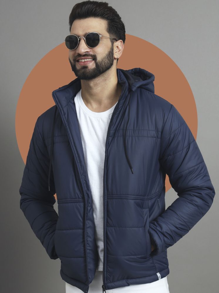     			Nuovo Polyester Blend Men's Quilted & Bomber Jacket - Navy Blue ( Pack of 1 )