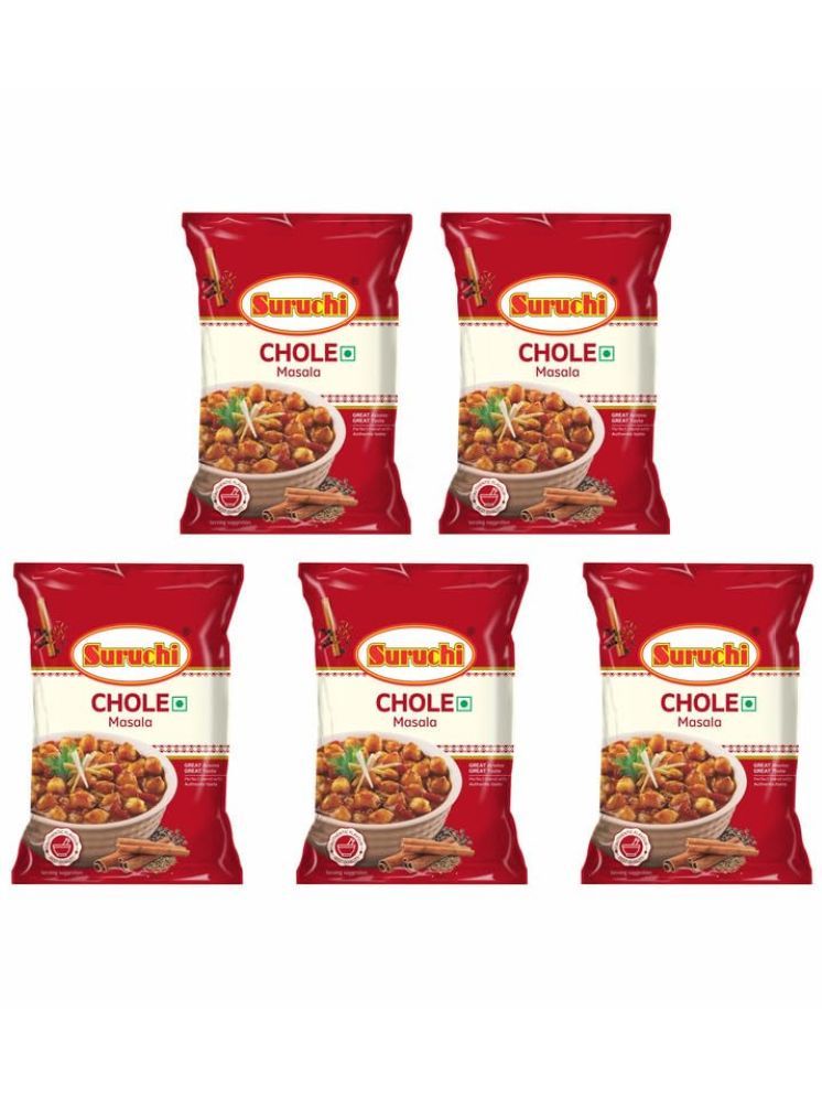     			SURUCHI  Chole Masala 200g Each, Punjabi Chhole Chana Masala Powder -  Masala 200 gm Pack of 5