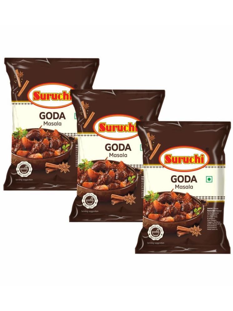     			SURUCHI  Goda Masala 200g Each, Ready To Cook Malvani Goda Masala Powder -  Masala 200 gm Pack of 3